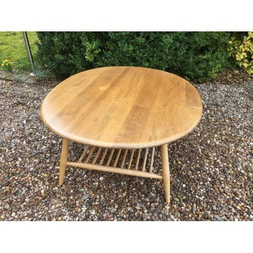 Ercol Oval Coffee Table Windsor Supper Natural Blonde Elm No 454 Ercol Oval Coffee Table Windsor Supper Natural Blonde Elm No 454 Spindle Rack
